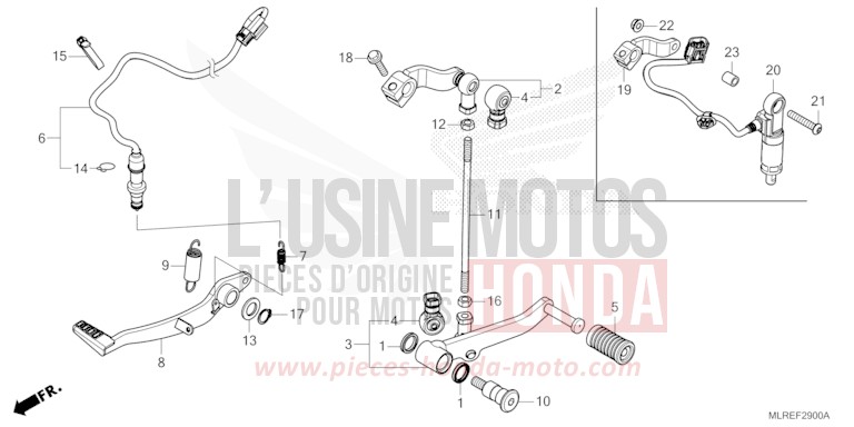 PEDALE de Hornet 500 GRAND PRIX RED (R380) 2026